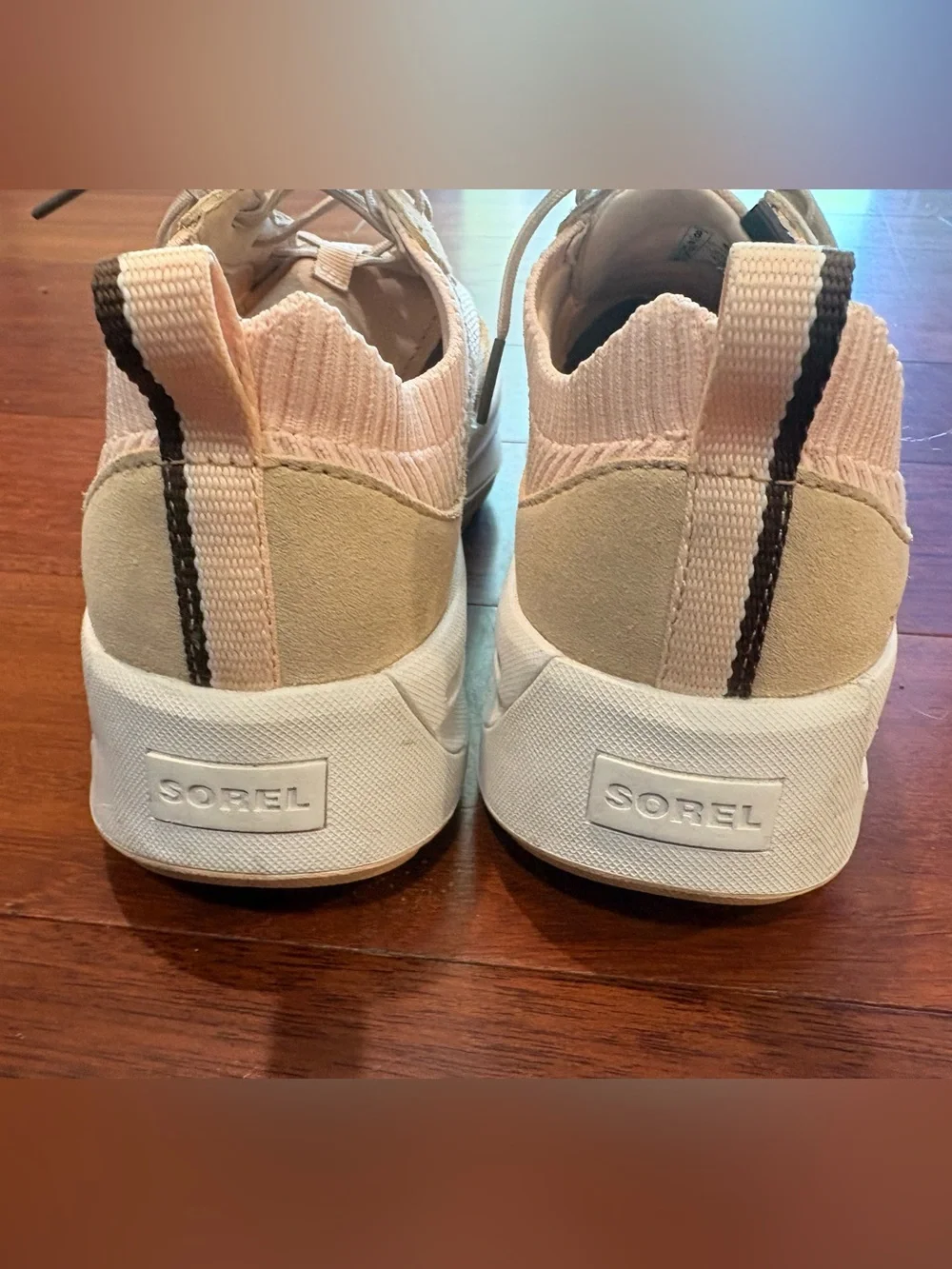 Sorel Women's Lace-Up Sneakers in Light Peach - Picture 3 of 4